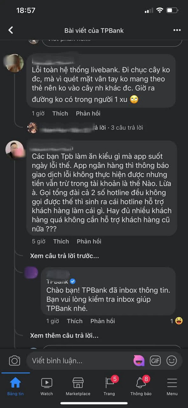 Ngân hàng TPBank lại gặp lỗi, không thực hiện được nhiều giao dịch khiến người dùng phẫn nộ phản ứng cực gắt - Ảnh 7.