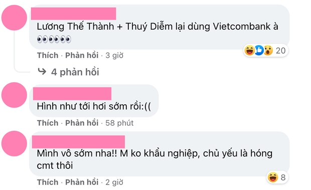 Fanpage Vietcombank tiếp tục bị netizen hùa tấn công sau khi bà Phương Hằng gọi tên Lương Thế Thành - Thuý Diễm! - Ảnh 3. Fanpage Vietcombank tiếp tục bị netizen hùa tấn công sau khi bà Phương Hằng gọi tên Lương Thế Thành - Thuý Diễm! - Ảnh 3.