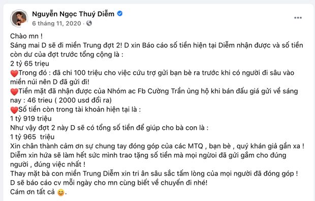 Thuý Diễm chính thức lên tiếng sau khi bị CEO Đại Nam gọi tên vào drama sao kê tiền từ thiện miền Trung! - Ảnh 3. Thuý Diễm chính thức lên tiếng sau khi bị CEO Đại Nam gọi tên vào drama sao kê tiền từ thiện miền Trung! - Ảnh 3.