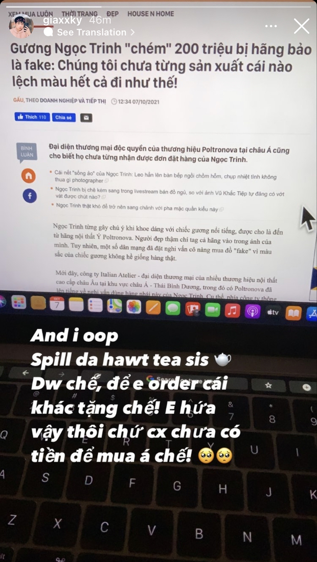 Danh tính rich kid bị Ngọc Trinh unfollow: Từng được idol khoe trên Instagram, 2 năm sau cạch mặt vì chiếc gương hàng auth 200 triệu? - Ảnh 2. Danh tính rich kid bị Ngọc Trinh unfollow: Từng được idol khoe trên Instagram, 2 năm sau cạch mặt vì chiếc gương hàng auth 200 triệu? - Ảnh 2.