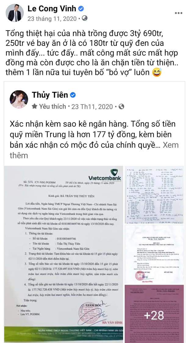 Netizen đào lại phát ngôn của Công Vinh, tuyên bố bỏ vợ nếu bị nghi ăn chặn tiền từ thiện thêm lần nào nữa - Ảnh 2.