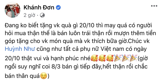 1 sao nam Vbiz tặng vợ xế hộp ngày 20/10 nhưng gây tranh cãi vì mang chuyện bán nội tạng ra đùa - Ảnh 3. 1 sao nam Vbiz tặng vợ xế hộp ngày 20/10 nhưng gây tranh cãi vì mang chuyện bán nội tạng ra đùa - Ảnh 3.