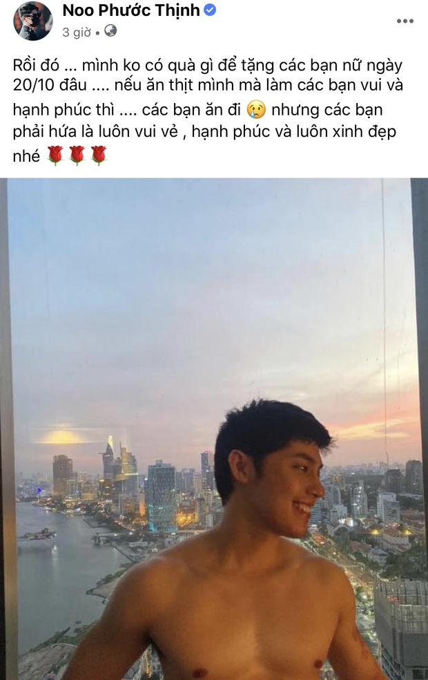 Noo Phước Thịnh cởi áo khoe ngực trần nóng mắt, mời phái nữ ăn thịt mình nhưng bị khịa chưa sợ mắc xương à - Ảnh 2.