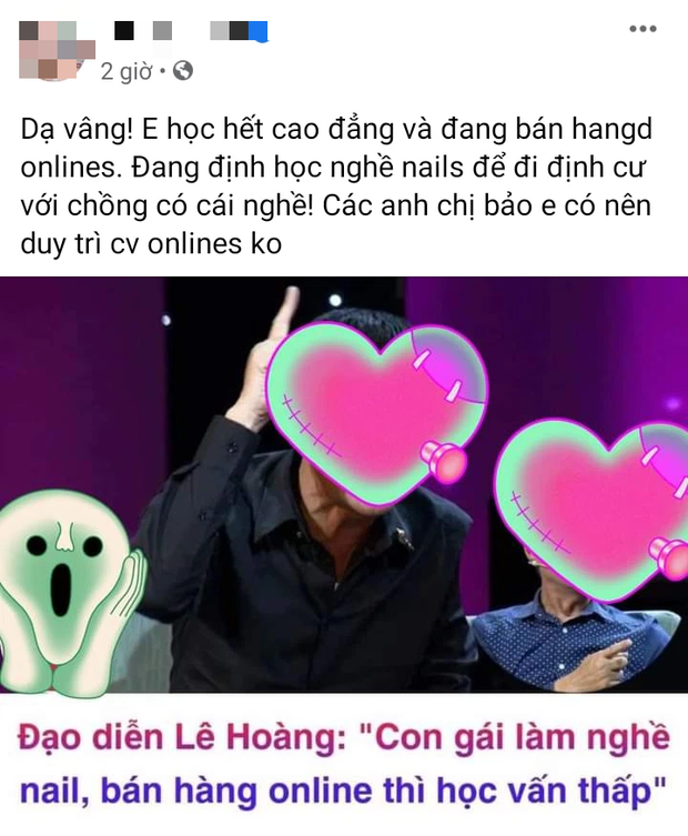 1 cựu người mẫu nổi đoá khi Lê Hoàng phát ngôn con gái bán hàng online thì học vấn thấp - Ảnh 3.