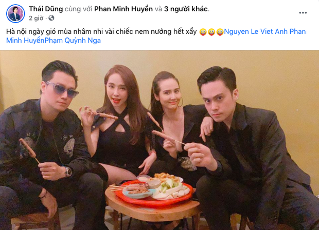 Hội bạn Hà Thành tụ họp, netizen soi Việt Anh - Quỳnh Nga lên đồ ton sur ton, còn ngồi sát nhau cực tình cảm - Ảnh 2.