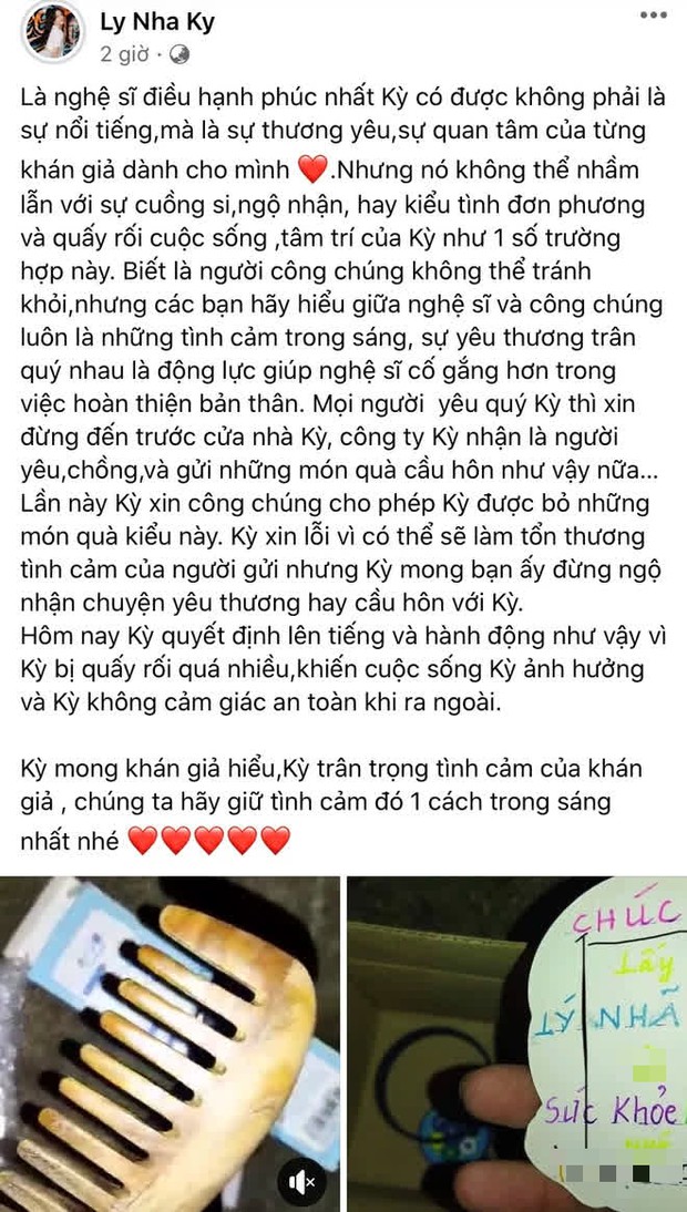 Lý Nhã Kỳ nổi đoá vì fan cuồng đến trước nhà gửi quà cầu hôn, kẻ đeo bám ngang nhiên lộ diện làm 1 việc nhắc đến pháp luật? - Ảnh 2. Lý Nhã Kỳ nổi đoá vì fan cuồng đến trước nhà gửi quà cầu hôn, kẻ đeo bám ngang nhiên lộ diện làm 1 việc nhắc đến pháp luật? - Ảnh 2.