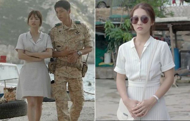 So kè váy áo của mỹ nhân Việt - Hàn đóng cùng vai diễn: Khả Ngân y hệt Song Hye Kyo, Phương Oanh kém xa bản gốc! - Ảnh 1.