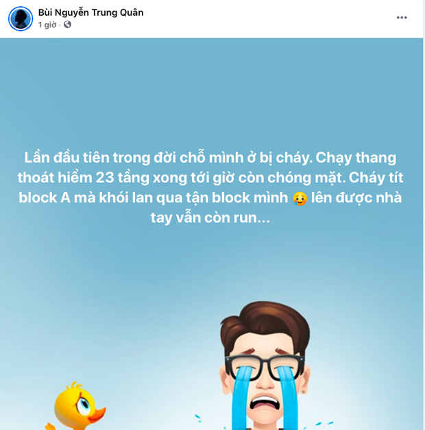 Giữa đêm, một nam ca sĩ Vbiz hoảng loạn tháo chạy khỏi 23 tầng nhà vì chung cư bị cháy - Ảnh 1. Giữa đêm, một nam ca sĩ Vbiz hoảng loạn tháo chạy khỏi 23 tầng nhà vì chung cư bị cháy - Ảnh 1.