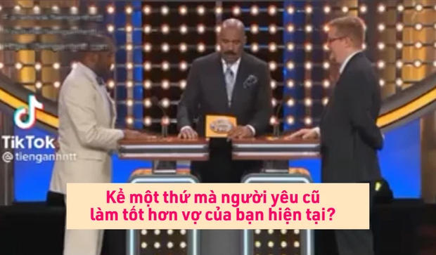 MC yêu cầu kể 1 thứ người yêu cũ làm giỏi hơn vợ bạn, anh chồng chứng minh bản thân có 100 lá gan khi nói đúng một chữ 18+ - Ảnh 1.
