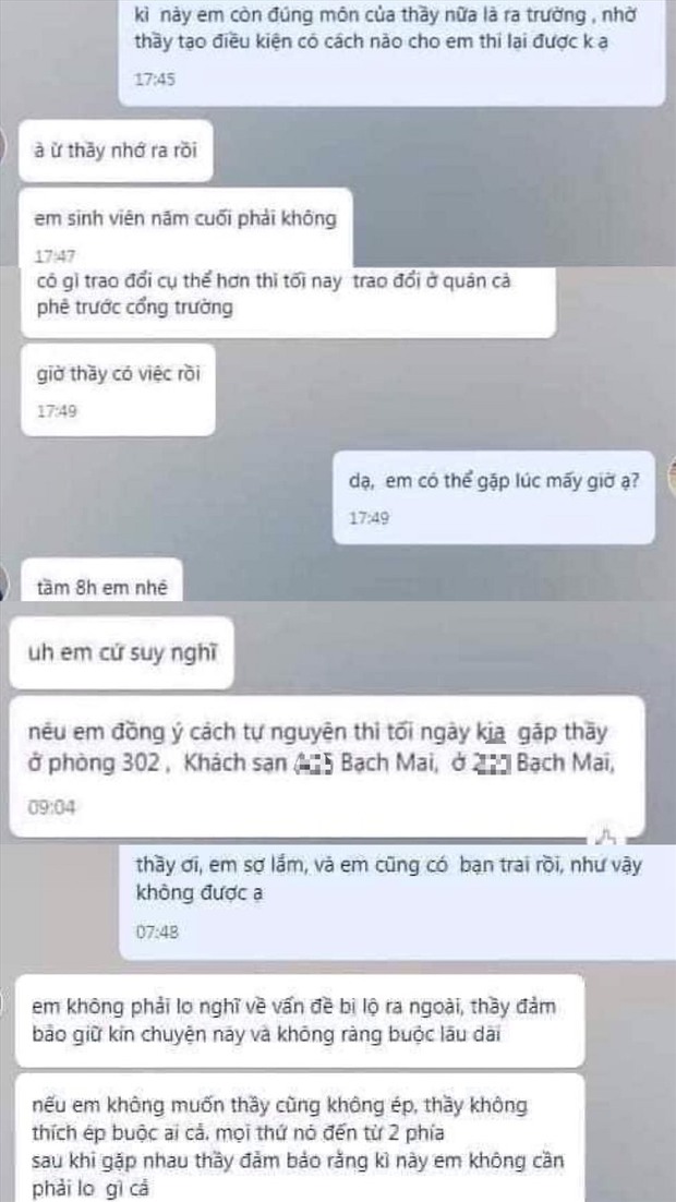NÓNG: Xôn xao thông tin thầy giáo Hà Nội hứa cho nữ sinh qua môn nếu “vào khách sạn”, đại diện trường chính thức phản hồi - Ảnh 2. NÓNG: Xôn xao thông tin thầy giáo Hà Nội hứa cho nữ sinh qua môn nếu “vào khách sạn”, đại diện trường chính thức phản hồi - Ảnh 2.