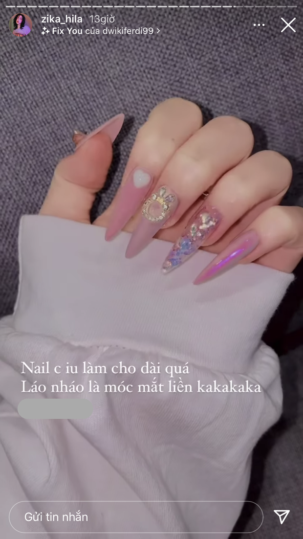 Vừa hí hửng khoe mới tậu bộ nail blink blink xinh xắn, cô nàng phải cắn nham nhở vì lý do không ngờ - Ảnh 1.