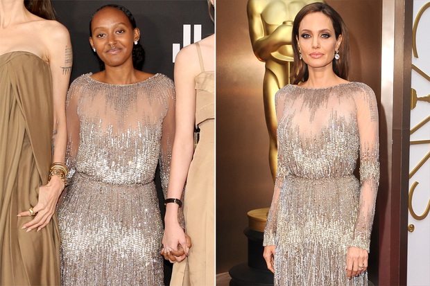 Chỉ vì 1 chiếc váy cũ, Angelina Jolie lại bị con gái giật spotlight trong chính buổi ra mắt phim của mình - Ảnh 4. Chỉ vì 1 chiếc váy cũ, Angelina Jolie lại bị con gái giật spotlight trong chính buổi ra mắt phim của mình - Ảnh 4.