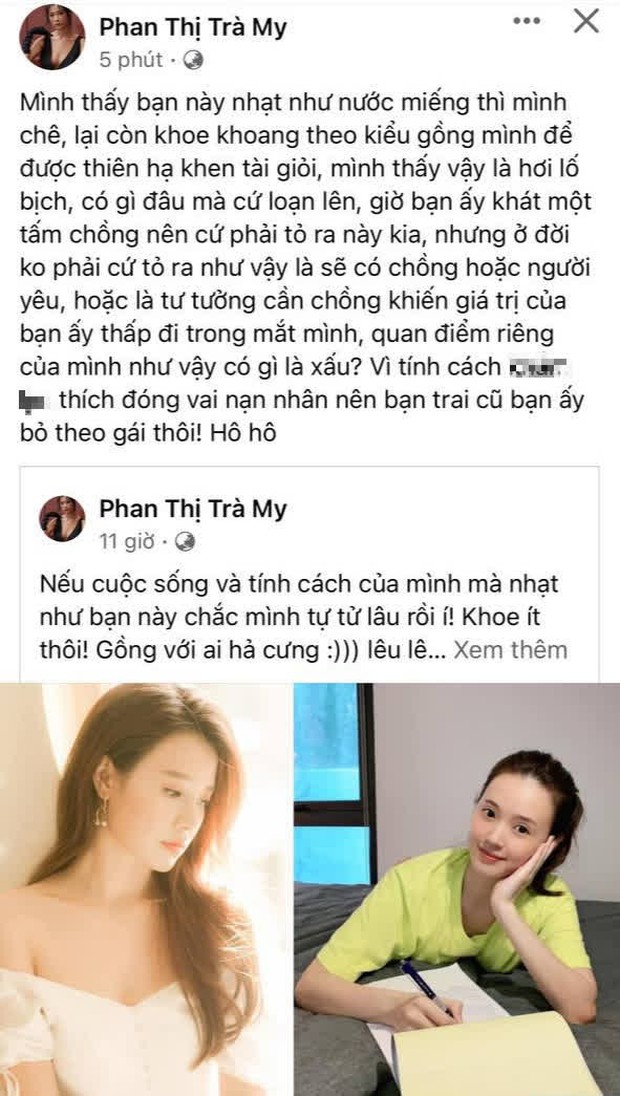 Chưa hết drama: Trà My tiếp tục công kích Midu thích đóng vai nạn nhân nên bị bỏ, làm loạn lên vì khát 1 tấm chồng? - Ảnh 2. Chưa hết drama: Trà My tiếp tục công kích Midu thích đóng vai nạn nhân nên bị bỏ, làm loạn lên vì khát 1 tấm chồng? - Ảnh 2.