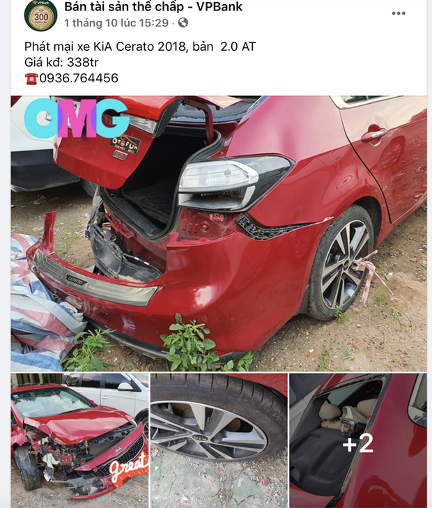  Ngân hàng phát mại xe Kia Cerato 2018 nát bét giá 338 triệu đồng - Ảnh 2.