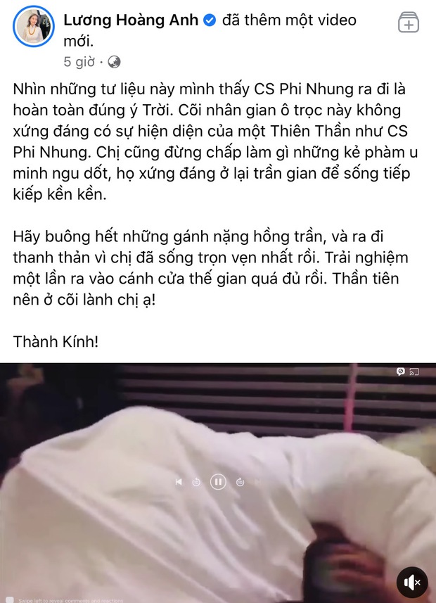Vợ cũ Huy Khánh phát ngôn gây tranh cãi: Phi Nhung ra đi hoàn toàn đúng ý trời - Ảnh 2. Vợ cũ Huy Khánh phát ngôn gây tranh cãi: Phi Nhung ra đi hoàn toàn đúng ý trời - Ảnh 2.