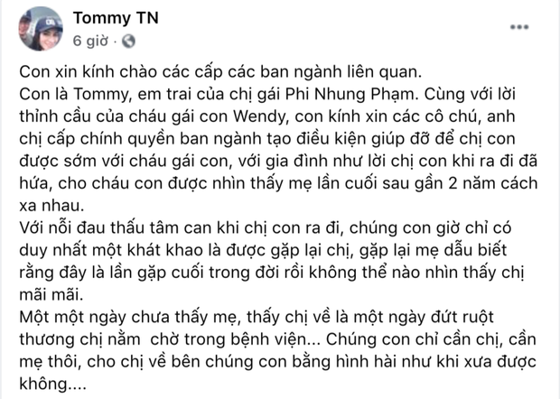 Em trai ca sĩ Phi Nhung: 1 ngày chưa thấy chị về là 1 ngày đứt ruột thương chị nằm chờ trong bệnh viện - Ảnh 2.