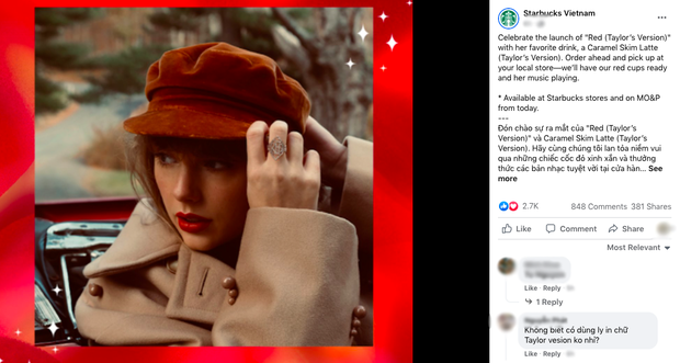 HOT: Starbucks Việt Nam ra mắt phiên bản kết hợp với Taylor Swift, fan lo nhất cảnh “sứt đầu mẻ trán” để mua cốc! - Ảnh 1.