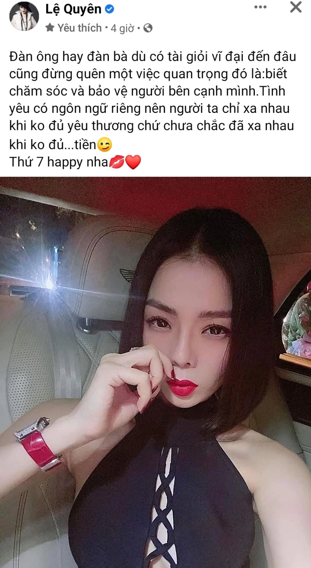 Lệ Quyên dọn ngói mới, chiều thứ 7 nói về chuyện chia tay: Xa nhau khi không đủ yêu chứ chưa chắc vì tiền - Ảnh 2. Lệ Quyên dọn ngói mới, chiều thứ 7 nói về chuyện chia tay: Xa nhau khi không đủ yêu chứ chưa chắc vì tiền - Ảnh 2.