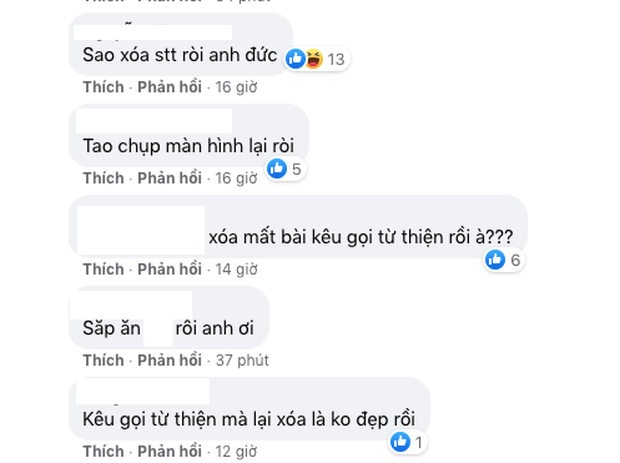 Rộ tin Anh Đức âm thầm xoá bài kêu gọi từ thiện hỗ trợ miền Trung năm 2020, thực hư thế nào? - Ảnh 2. Rộ tin Anh Đức âm thầm xoá bài kêu gọi từ thiện hỗ trợ miền Trung năm 2020, thực hư thế nào? - Ảnh 2.
