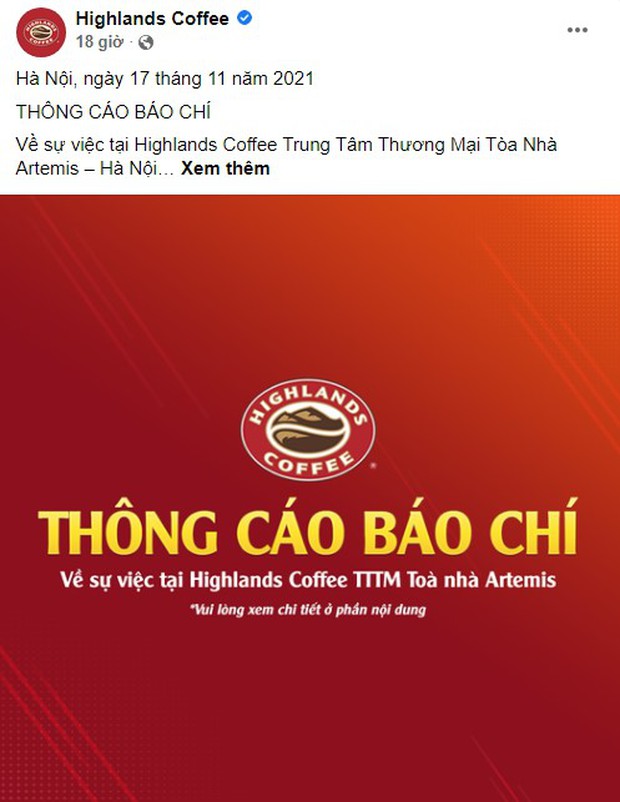 Hà Nội: Highlands Coffee lên tiếng sau khi bị tố chây ì trả tiền thuê mặt bằng, đưa hàng chục nhân viên đến gây rối trật tự - Ảnh 1.