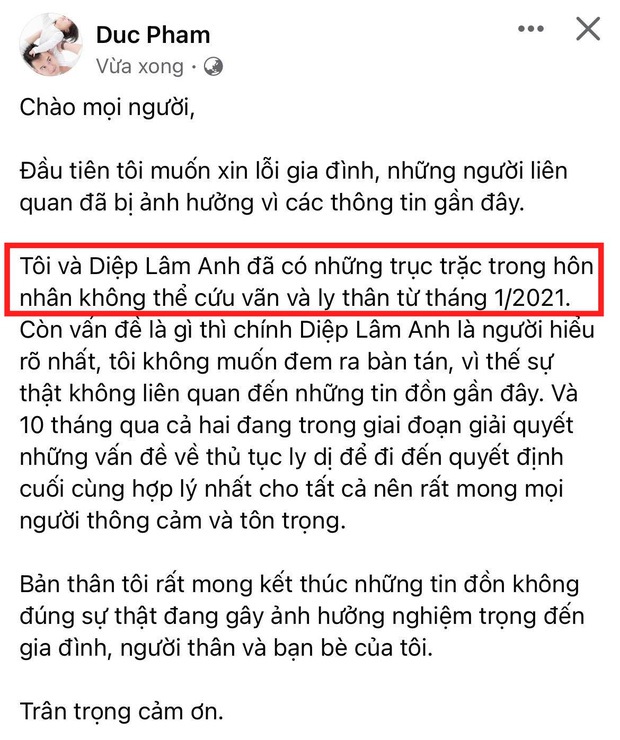 Netizen chỉ ra 3 sơ hở trong tâm thư ly thân của chồng Diệp Lâm Anh: Có người can thiệp, mâu thuẫn nhất là khẳng định đanh thép từ mẹ chồng? - Ảnh 2.