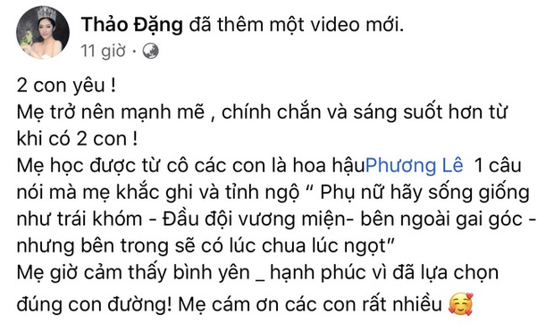 Hoa hậu Đặng Thu Thảo chính thức xác nhận ly hôn, ai sẽ là người chăm sóc, nuôi nấng 2 con? - Ảnh 3.