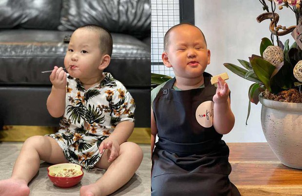 Nhóc tỳ hề hước nhất Vbiz đích thị là cậu út nhà Trà My: Nhìn đồ ăn là say không lối thoát, khóc mếu vẫn cưng xỉu ẵm luôn cả ngàn like! - Ảnh 6. Nhóc tỳ hề hước nhất Vbiz đích thị là cậu út nhà Trà My: Nhìn đồ ăn là say không lối thoát, khóc mếu vẫn cưng xỉu ẵm luôn cả ngàn like! - Ảnh 6.