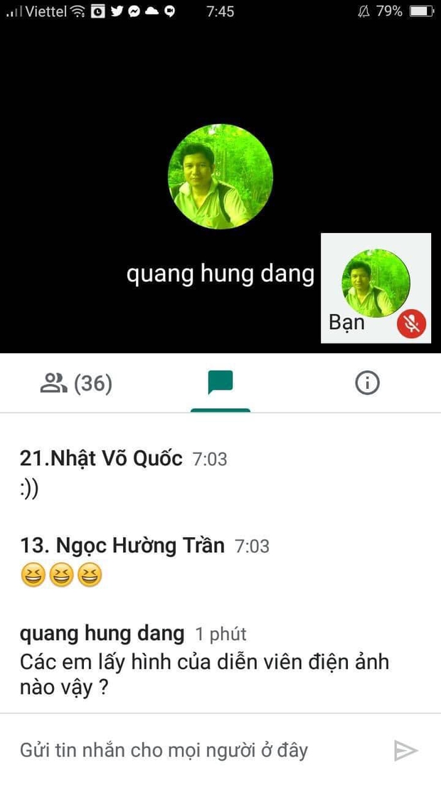 Lớp học online lấy ảnh giáo viên ra thay ảnh đại diện, thầy giáo đi ngang bình luận một câu học trò cười sái quai hàm - Ảnh 2. Lớp học online lấy ảnh giáo viên ra thay ảnh đại diện, thầy giáo đi ngang bình luận một câu học trò cười sái quai hàm - Ảnh 2.