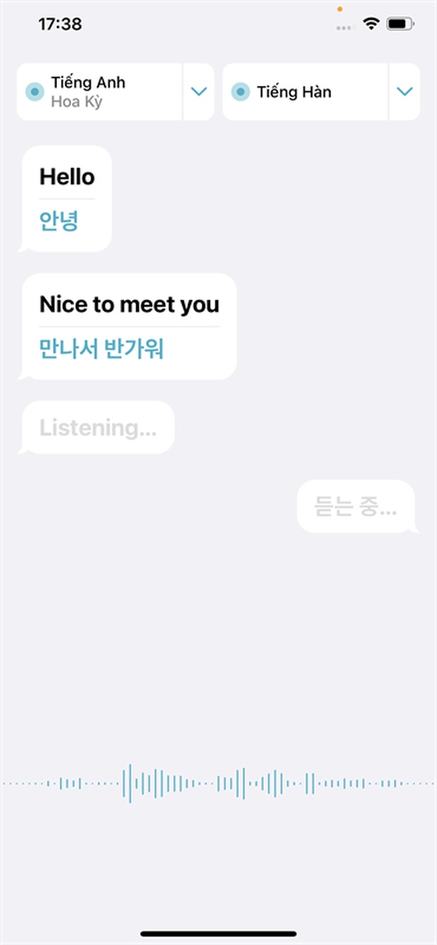 Hướng dẫn dịch tự động cuộc trò chuyện trên iOS 15 - Ảnh 4. Hướng dẫn dịch tự động cuộc trò chuyện trên iOS 15 - Ảnh 4.