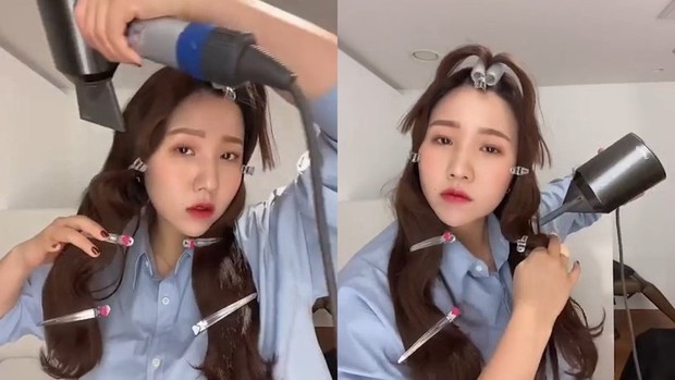 Đây là cách gái Hàn làm tóc xoăn mà không cần máy 3 trục, học theo để giao diện xinh xắn mùa lạnh bạn ơi - Ảnh 5. Đây là cách gái Hàn làm tóc xoăn mà không cần máy 3 trục, học theo để giao diện xinh xắn mùa lạnh bạn ơi - Ảnh 5.