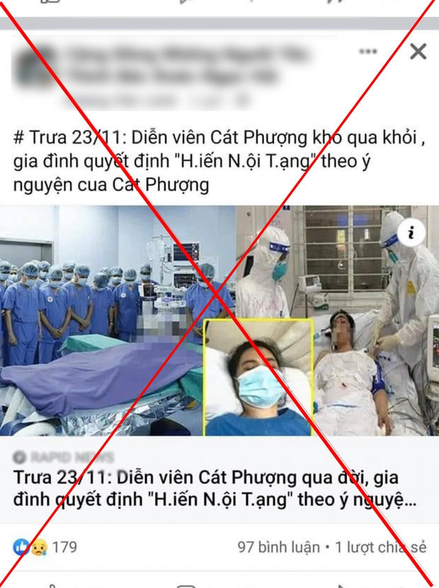 Phẫn nộ tin giả Cát Phượng qua đời quyết định hiến tạng, đang nằm viện điều trị mà phải bức xúc lên tiếng - Ảnh 3. Phẫn nộ tin giả Cát Phượng qua đời quyết định hiến tạng, đang nằm viện điều trị mà phải bức xúc lên tiếng - Ảnh 3.
