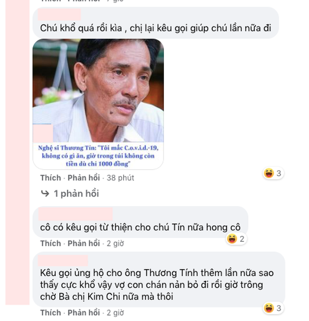 Netizen tràn vào Facebook cá nhân NS Trịnh Kim Chi hỏi về chuyện kêu gọi giúp NS Thương Tín - Ảnh 4.