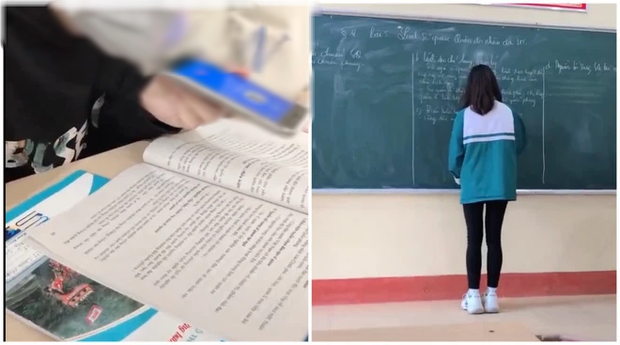 Nữ sinh tự tin lên bảng làm bài tập, ngờ đâu ngó xuống cuối lớp mới bật ngửa phát hiện chiêu trò tinh vi này - Ảnh 1. Nữ sinh tự tin lên bảng làm bài tập, ngờ đâu ngó xuống cuối lớp mới bật ngửa phát hiện chiêu trò tinh vi này - Ảnh 1.