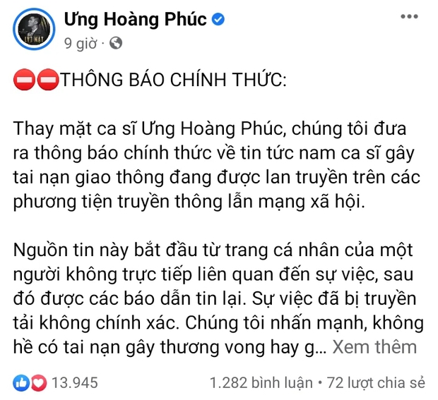 Netizen thổi bùng tranh cãi về cách giải thích và xử lý của Ưng Hoàng Phúc trong lùm xùm gây tai nạn xe, liệu có hợp lý? - Ảnh 2.