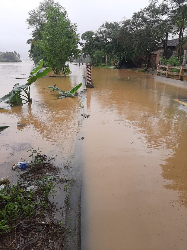 Hơn 1.000 nhà dân ở Bình Định bị lũ bao vây, nước chảy cuồn cuộn khiến giao thông tê liệt  - Ảnh 3.