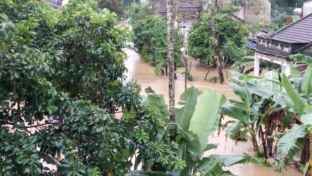 Hơn 1.000 nhà dân ở Bình Định bị lũ bao vây, nước chảy cuồn cuộn khiến giao thông tê liệt  - Ảnh 7.