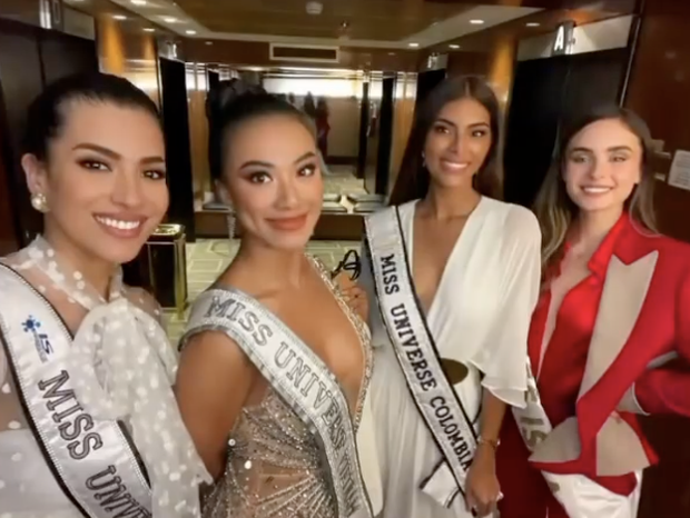 Kim Duyên ngày đầu nhập cuộc Miss Universe: Lên đồ hở bạo khoe vòng 1 khủng, tay cầm túi 100 triệu chặt đối thủ - Ảnh 6.