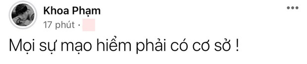 Karik đăng status 8 chữ, bạn gái cũ chỉ nói 2 câu làm rõ thái độ giữa ồn ào tố ai đó phỉ báng, mạt sát? - Ảnh 2. Karik đăng status 8 chữ, bạn gái cũ chỉ nói 2 câu làm rõ thái độ giữa ồn ào tố ai đó phỉ báng, mạt sát? - Ảnh 2.