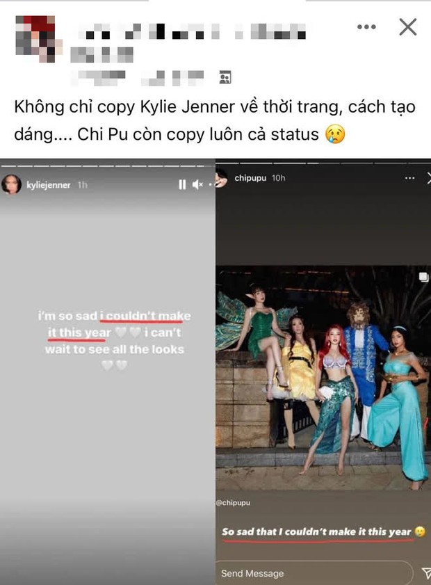 Netizen soi Chi Pu mượn phong cách của Kylie Jenner, đến cả dòng trạng thái 100% tiếng Anh cũng là hàng nhái? - Ảnh 2. Netizen soi Chi Pu mượn phong cách của Kylie Jenner, đến cả dòng trạng thái 100% tiếng Anh cũng là hàng nhái? - Ảnh 2.