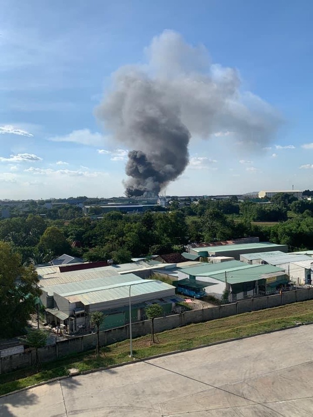 Công ty gỗ rộng 10.000m2 ở Bình Dương chìm trong biển lửa, 3 người bị bỏng nặng - Ảnh 1. Công ty gỗ rộng 10.000m2 ở Bình Dương chìm trong biển lửa, 3 người bị bỏng nặng - Ảnh 1.