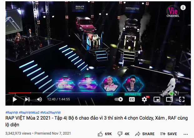 Tập 4 Rap Việt vẫn ì ạch, chưa lọt nổi top trending YouTube, hậu quả của ồn ào đạo nhái? - Ảnh 2. Tập 4 Rap Việt vẫn ì ạch, chưa lọt nổi top trending YouTube, hậu quả của ồn ào đạo nhái? - Ảnh 2.