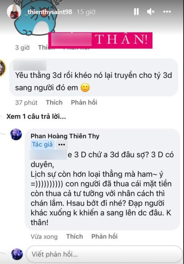 Bị anti-fan cà khịa giới tính bạn trai, nữ streamer Saint Thiên Thy lên tiếng đáp trả cực gắt - Ảnh 1.