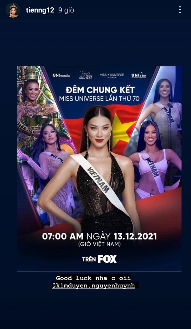 Cả Vbiz hướng về Kim Duyên trong đêm chung kết Miss Universe: HHen Niê mất ngủ, Thuỳ Tiên, Lệ Hằng gửi lời động viên - Ảnh 3.