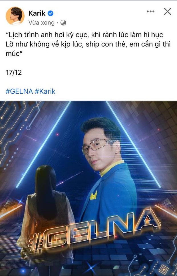 Karik công bố poster MV có “nữ nhân bí ẩn”, netizen gọi ngay 1 gương mặt quen thuộc - Ảnh 1. Karik công bố poster MV có “nữ nhân bí ẩn”, netizen gọi ngay 1 gương mặt quen thuộc - Ảnh 1.
