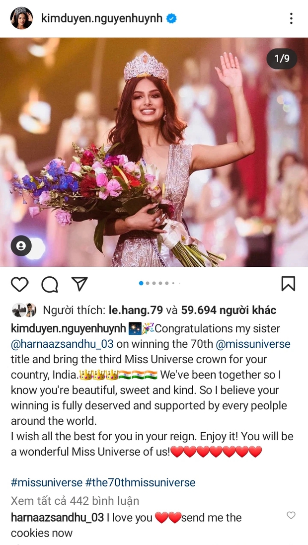 Biến căng: Dàn hậu Miss Universe lập bè phái lấp lửng chiến thắng của Tân Hoa hậu Ấn có vấn đề, Kim Duyên thái độ ra sao? - Ảnh 6. Biến căng: Dàn hậu Miss Universe lập bè phái lấp lửng chiến thắng của Tân Hoa hậu Ấn có vấn đề, Kim Duyên thái độ ra sao? - Ảnh 6.