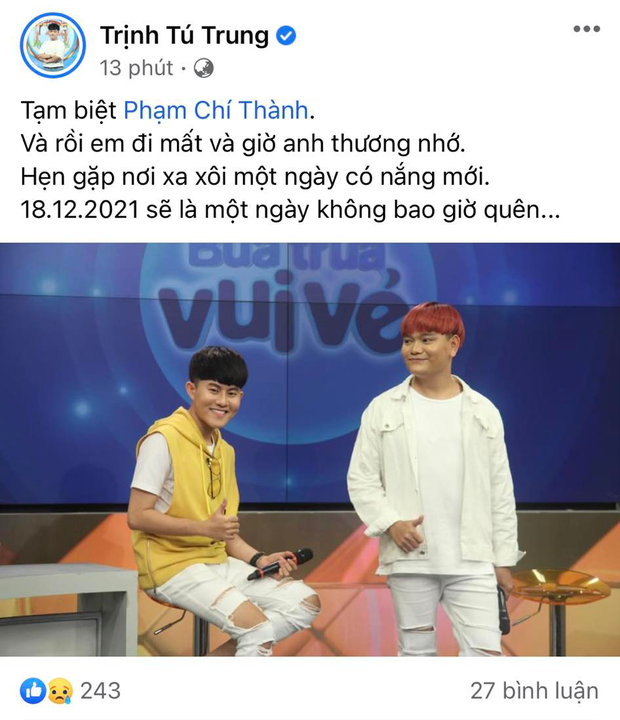 Xót xa dòng tin nhắn cuối cùng của ca sĩ Chí Thành gửi bạn thân, chỉ 9 chữ mà nghe đau lòng quá! - Ảnh 4. Xót xa dòng tin nhắn cuối cùng của ca sĩ Chí Thành gửi bạn thân, chỉ 9 chữ mà nghe đau lòng quá! - Ảnh 4.