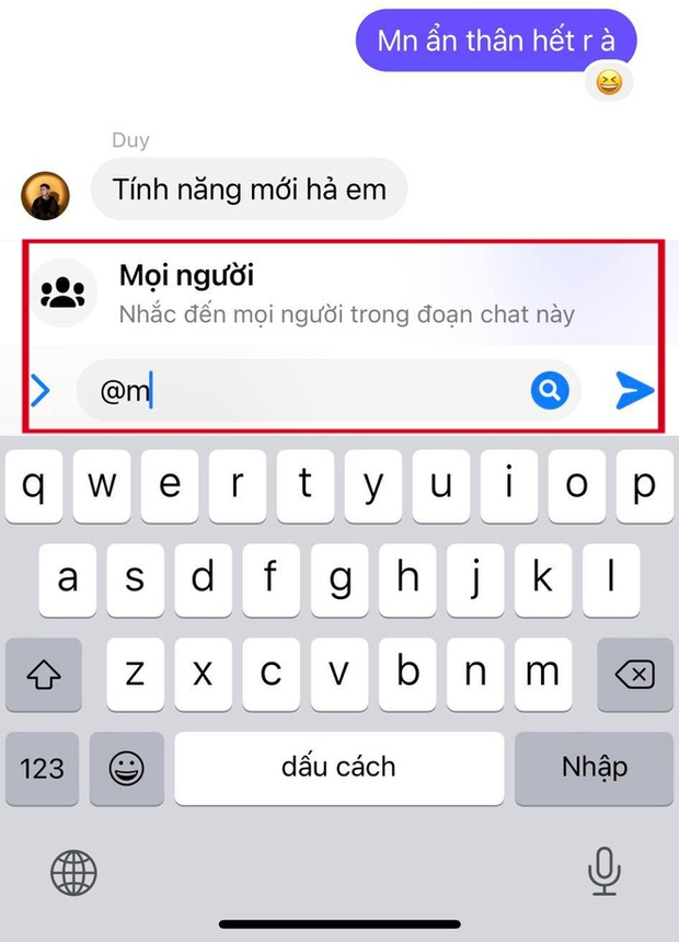 Messenger có tính năng mới: Cho phép nhắc tất cả mọi người trong nhóm chỉ bằng một từ, ai hay tắt thông báo chắc giật mình lắm đây! - Ảnh 2.