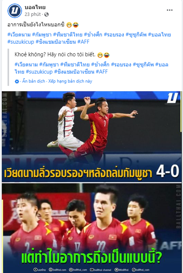 Fan Thái Lan hả hê vì thầy Park ăn cú lừa trước thềm bán kết AFF Cup 2020 - Ảnh 5.