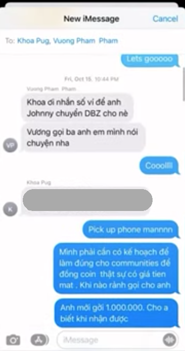 Lộ tin nhắn Vương Phạm gửi vào nhóm chat chung với Khoa Pug và Johnny Đặng trước khi có biến, thái độ lật ngược so với hiện tại - Ảnh 3.