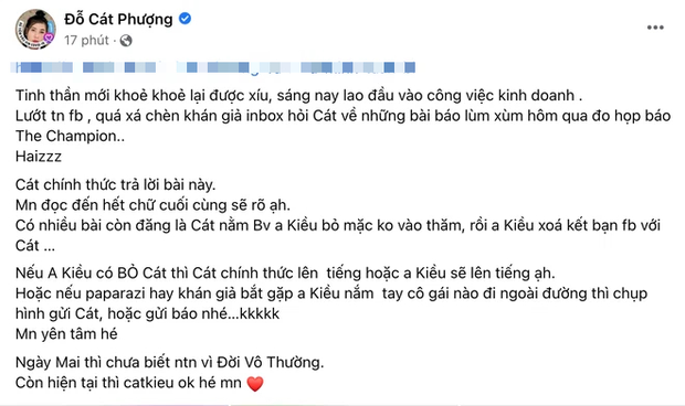 Cát Phượng lên tiếng về tin đồn chia tay Kiều Minh Tuấn, làm rõ nghi vấn lơ nhau, bị bạn trai bỏ mặc ở bệnh viện - Ảnh 2.
